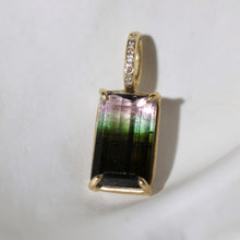 Load image into Gallery viewer, TOURMALINE & DIAMOND PENDANT