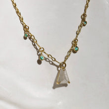 Load image into Gallery viewer, DIAMOND & EMERALD NECKLACE