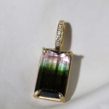 Load image into Gallery viewer, TOURMALINE & DIAMOND PENDANT