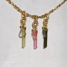 Load image into Gallery viewer, TOURMALINE & DIAMOND CLUSTER PENDANT