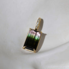 Load image into Gallery viewer, TOURMALINE & DIAMOND PENDANT