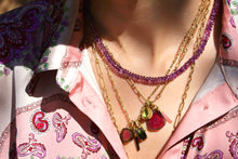 Load image into Gallery viewer, TOURMALINE & DIAMOND CLUSTER PENDANT