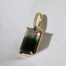 Load image into Gallery viewer, TOURMALINE & DIAMOND PENDANT