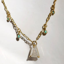 Load image into Gallery viewer, DIAMOND & EMERALD NECKLACE
