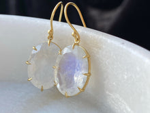 Load image into Gallery viewer, FACETED MOONSTONE EARRINGS