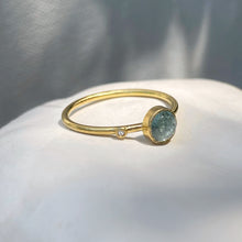 Load image into Gallery viewer, BLUE TOURMALINE & DIAMOND RING