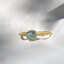 Load image into Gallery viewer, BLUE TOURMALINE & DIAMOND RING