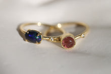 Load image into Gallery viewer, BLACK OPAL & DIAMOND RING