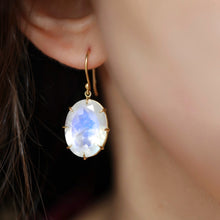 Load image into Gallery viewer, FACETED MOONSTONE EARRINGS
