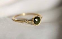 Load image into Gallery viewer, GREEN TOURMALINE & DIAMOND RING
