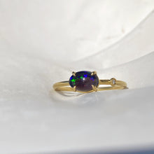 Load image into Gallery viewer, BLACK OPAL & DIAMOND RING