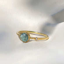 Load image into Gallery viewer, BLUE TOURMALINE & DIAMOND RING