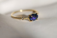 Load image into Gallery viewer, BLACK OPAL & DIAMOND RING