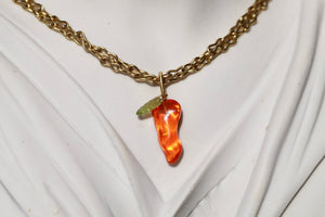 FIRE OPAL CARROT PENDANT