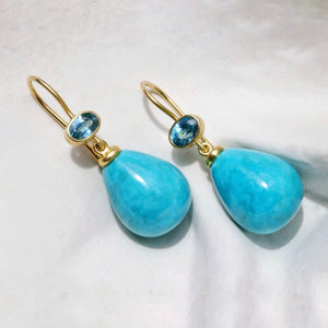 ZIRCON & TURQUOISE DROPS