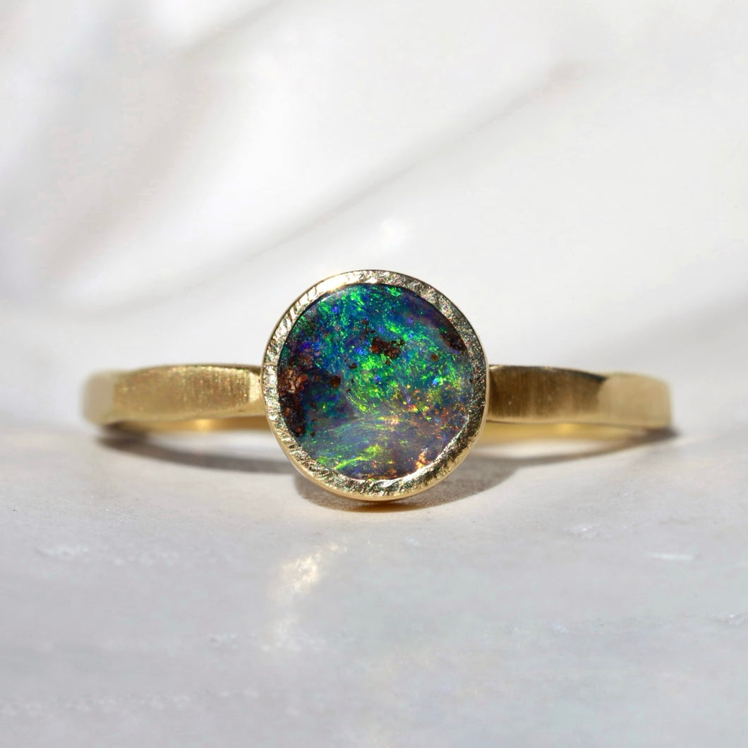 BOULDER OPAL RING