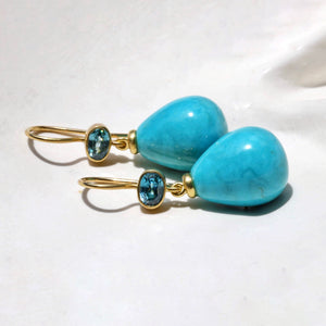 ZIRCON & TURQUOISE DROPS