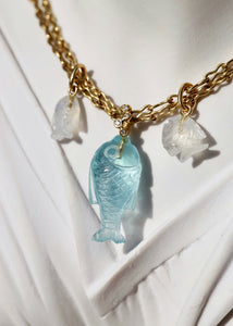 AQUAMARINE FISH PENDANT