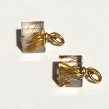 Load image into Gallery viewer, RUTILATED QUARTZ HOOP CHARMS
