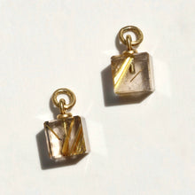 Load image into Gallery viewer, RUTILATED QUARTZ HOOP CHARMS
