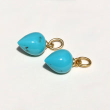 Load image into Gallery viewer, TURQUOISE HOOP CHARMS
