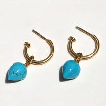 Load image into Gallery viewer, TURQUOISE HOOP CHARMS
