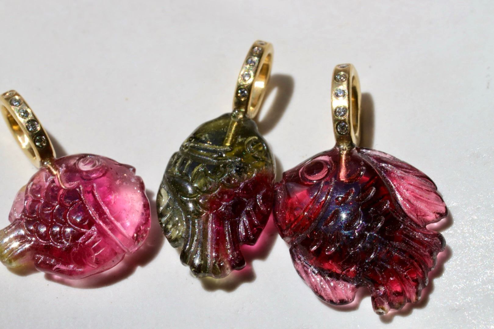 Pink Tourmaline carvings, Pink Tourmaline fish carved for jewelry making, Natural cheapest Tourmaline carvings, Fish jewelry, Animal carved figures