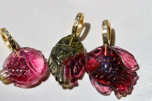 TOURMALINE FISH PENDANTS