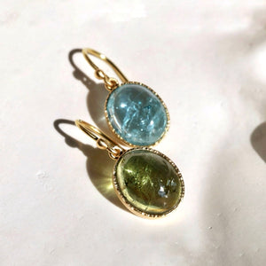 AQUAMARINE & TOURMALINE DROPS