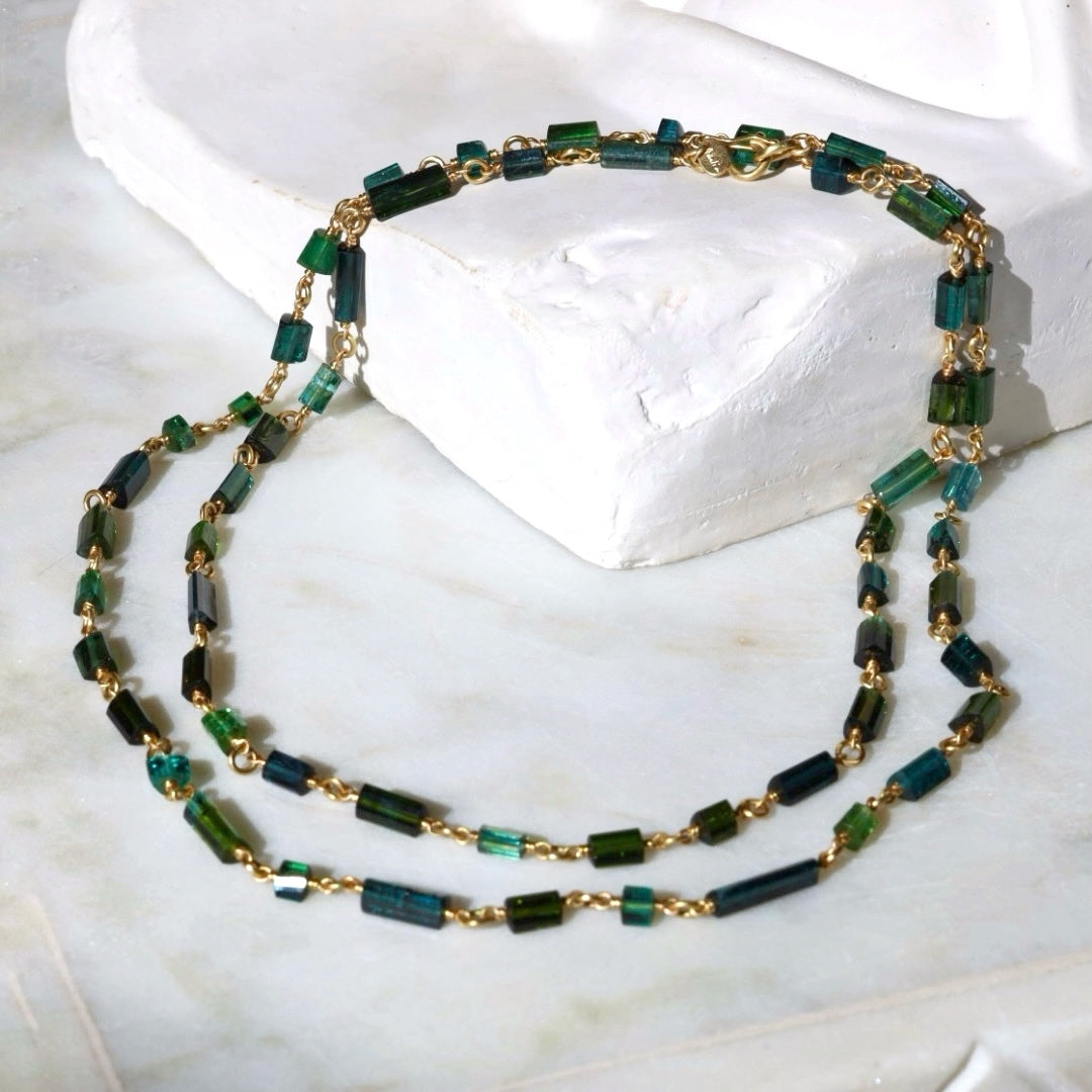 BLUE/GREEN TOURMALINE CHAIN