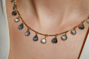 AQUAMARINE BRIOLLETTE NECKLACE