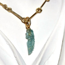 Load image into Gallery viewer, AQUAMARINE LEAF PENDANT
