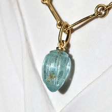 Load image into Gallery viewer, AQUAMARINE LEAF PENDANT
