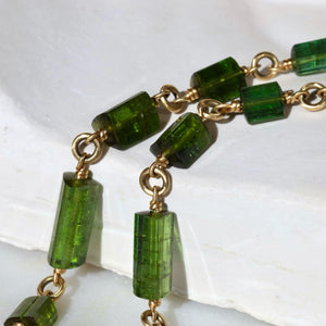 GREEN TOURMALINE CHAIN