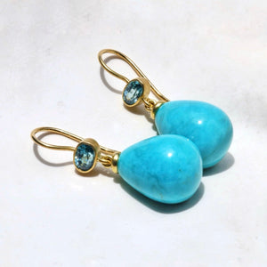 ZIRCON & TURQUOISE DROPS