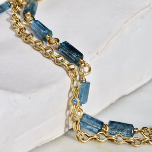 AQUAMARINE CHAIN NECKLACE