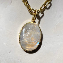 Load image into Gallery viewer, CARVED MOONSTONE PENDANT
