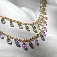 Load image into Gallery viewer, GREEN SAPPHIRE BRIOLETTE NECKLACE
