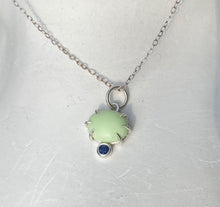 Load image into Gallery viewer, LEMON CHRYSOPRASE &amp; SAPPHIRE NECKLACE

