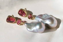Load image into Gallery viewer, PINK TOURMALINE &amp; PEARL EARRINGS
