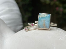 Load image into Gallery viewer, LARIMAR &amp; RUBY STACK RINGS
