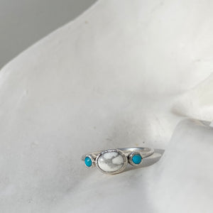 HOWLITE & TURQUOISE RING
