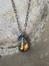 Load image into Gallery viewer, RUTILATED QUARTZ &amp; SAPPHIRE NECKLACE
