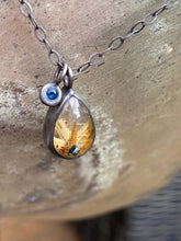 Load image into Gallery viewer, RUTILATED QUARTZ &amp; SAPPHIRE NECKLACE
