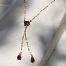 Load image into Gallery viewer, GARNET LARIAT
