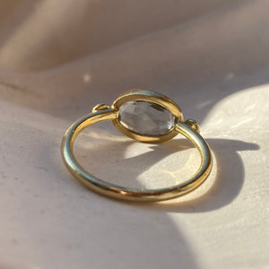 PRASIOLITE & RUBY RING