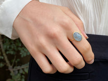 Load image into Gallery viewer, ROSE-CUT AQUAMARINE RING
