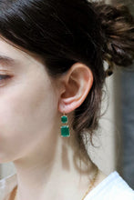 Load image into Gallery viewer, EMERALD EARRINGS
