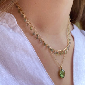 GREEN TOURMALINE NECKLACE