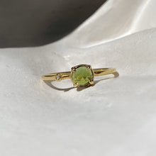 Load image into Gallery viewer, GREEN TOURMALINE &amp; DIAMOND RING
